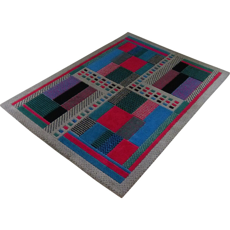 Vintage rug by Gianni Erba for Cromwell Tefzet, Germany 1980s