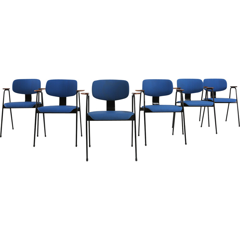 Set of 6 vintage chairs by Willy Van der Meeren for Tubax, 1950s