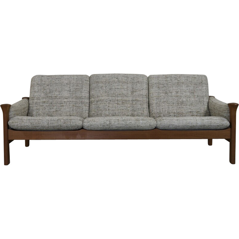 Vintage sofa in bouclé and teak by Arne Vodder for Cado, Denmark