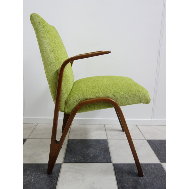 Green armchair in ash wood by Paul Bode - 1950s