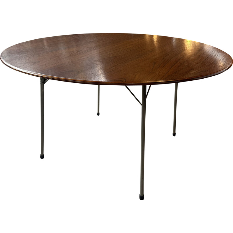Table vintage en teck modèle 3600 par Arne Jacobsen pour Fritz Hansen
