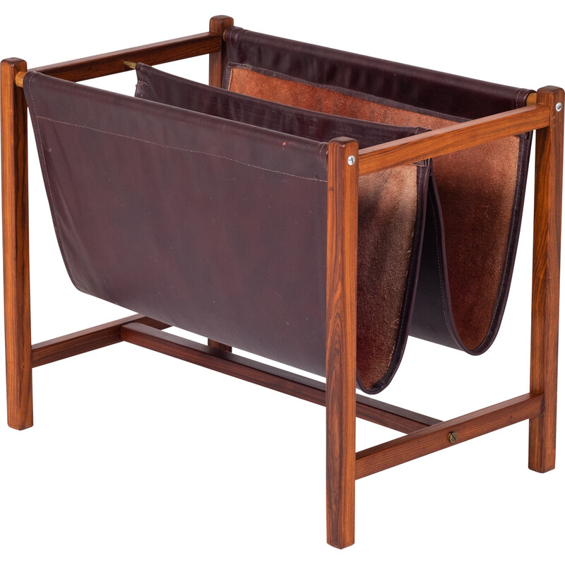 Vintage rosewood magazine rack, Denmark 1960s