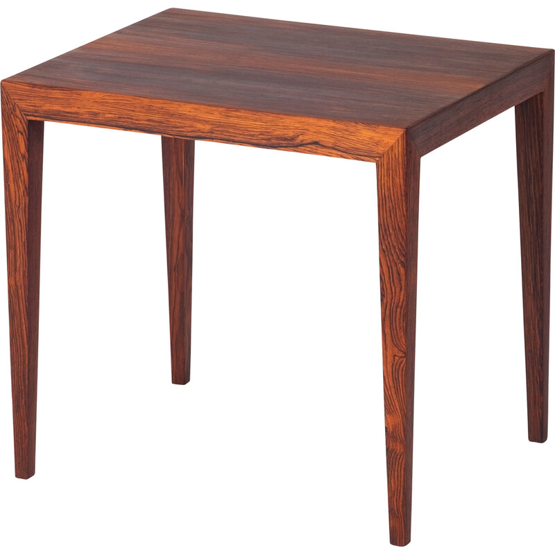 Vintage rosewood side table by Severin Hansen for Haslev Møbelsnedkeri, Denmark 1950s