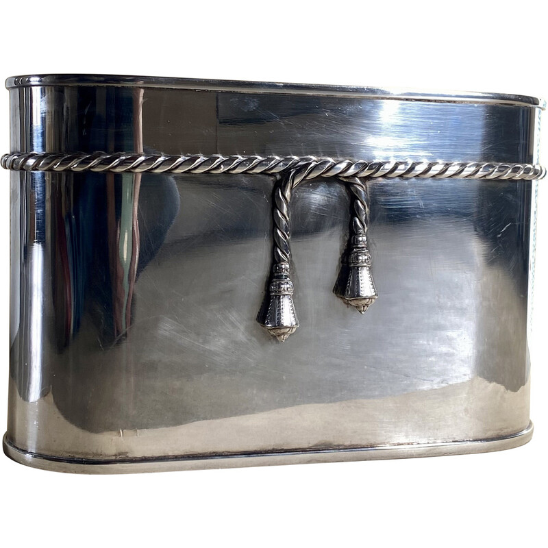 Vintage metal champagne bucket by Maria Pergay