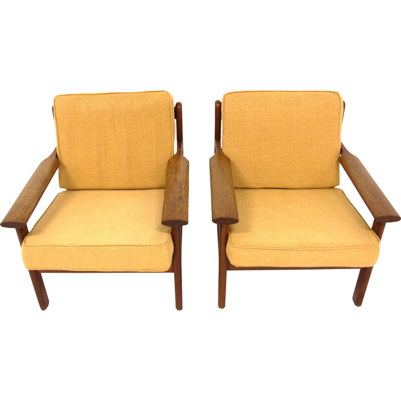 Skandinavisches Vintage-Sesselpaar aus Teakholz von Poul Volther, Schweden 1960