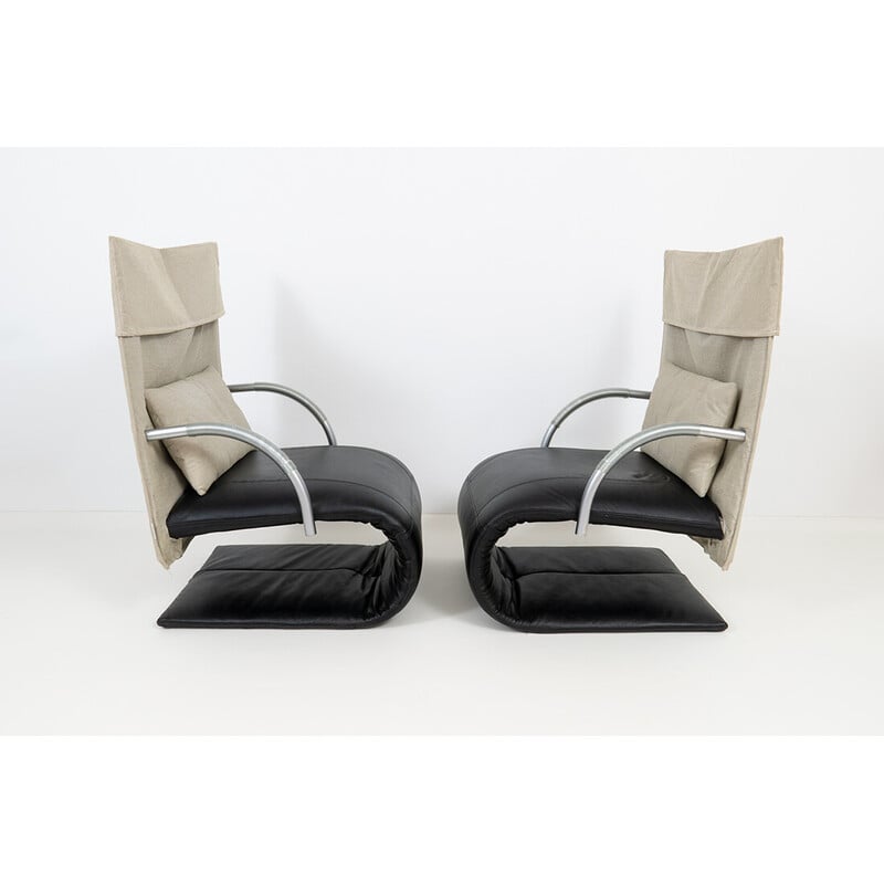 Paar Zen-Sessel von Claude Brisson für Ligne Roset, 1980er Jahre