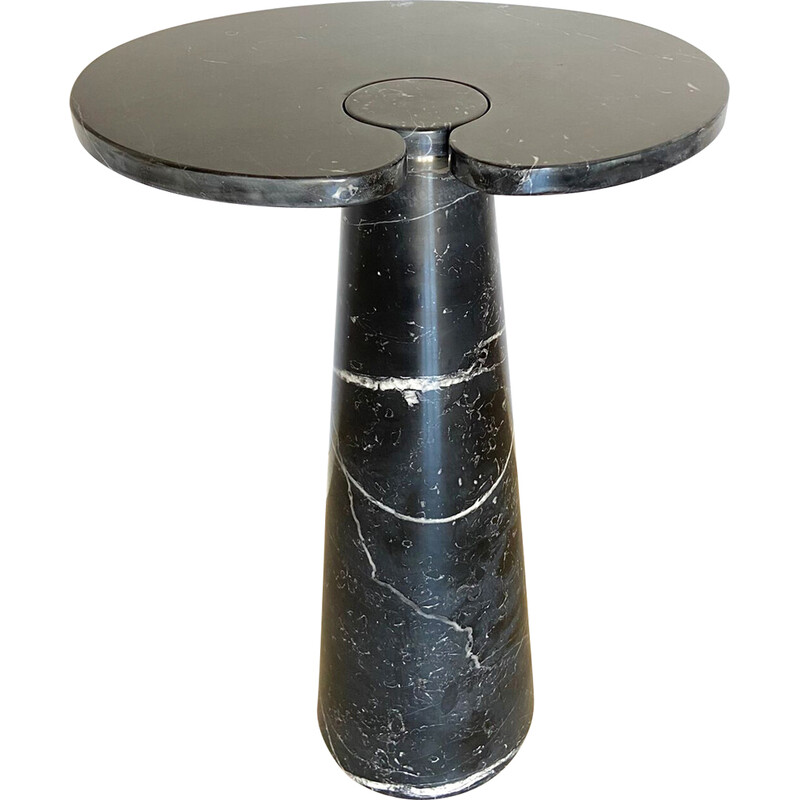 Vintage black marble coffee table, Italy 1970s