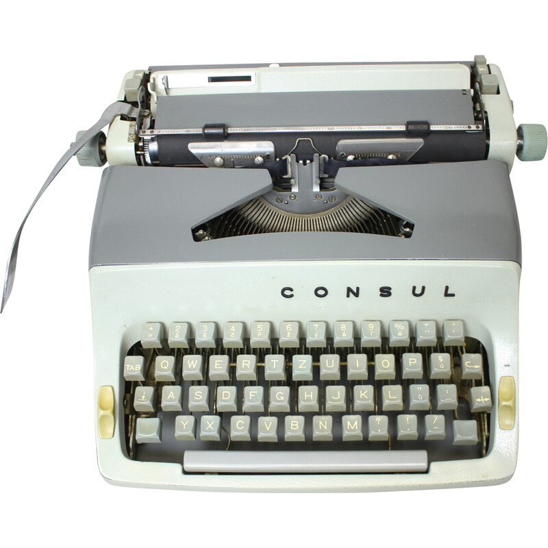 Máquina de escribir Vintage Consul, Checoslovaquia 1962
