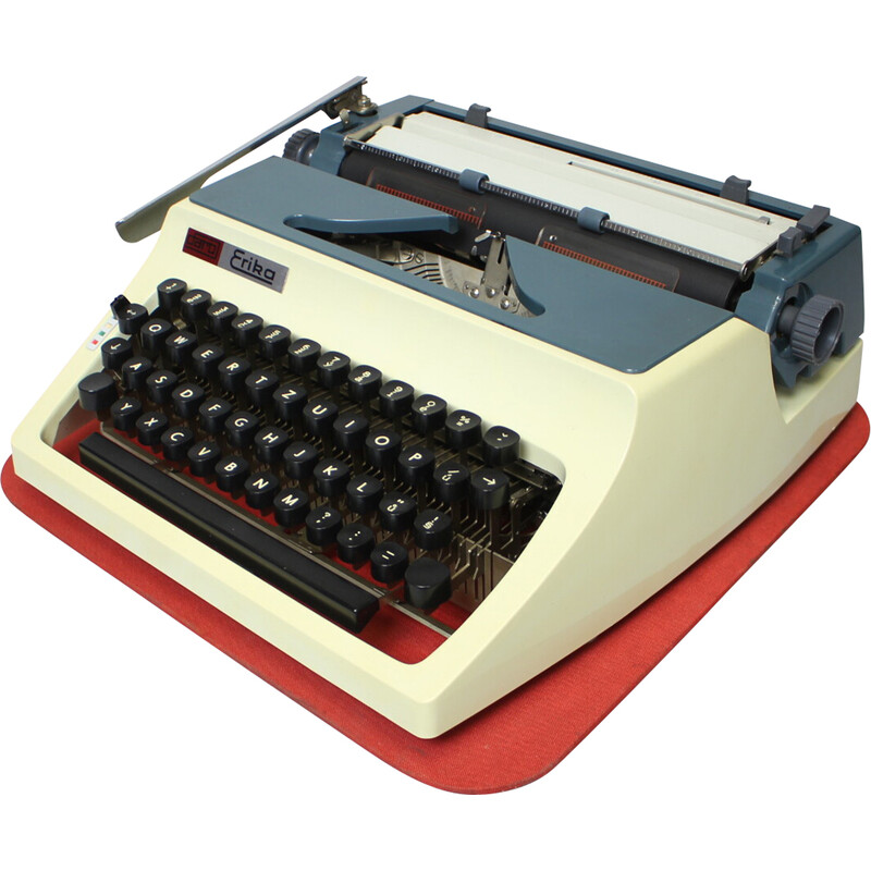 Máquina de escribir vintage Daro erika, Alemania 1965
