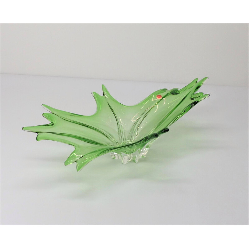 Vintage green Murano bowl, 1970s