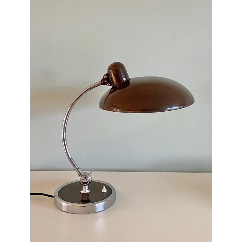 Vintage bruine tafellamp 6631 van Christian Dell voor Kaiser Idell, Duitsland