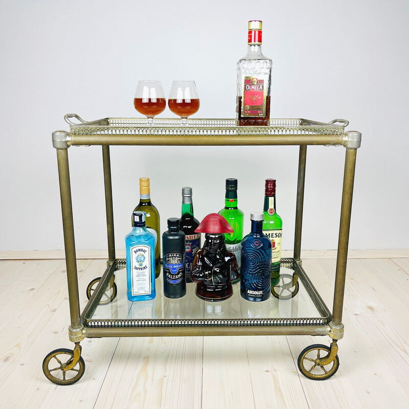 Vintage serving bar trolley, Italy 1950s