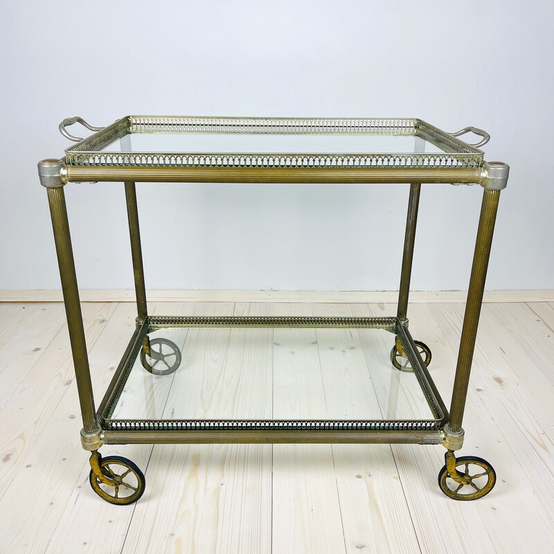 Vintage serving bar trolley, Italy 1950s