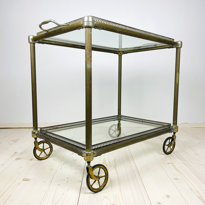 Vintage serving bar trolley, Italy 1950s