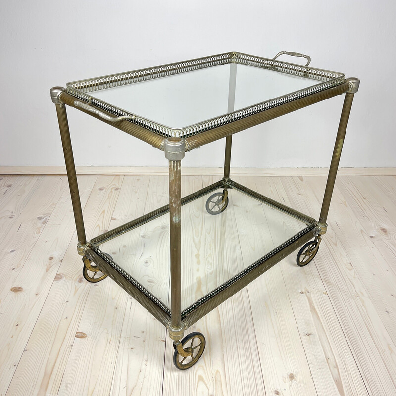 Vintage serving bar trolley, Italy 1950s