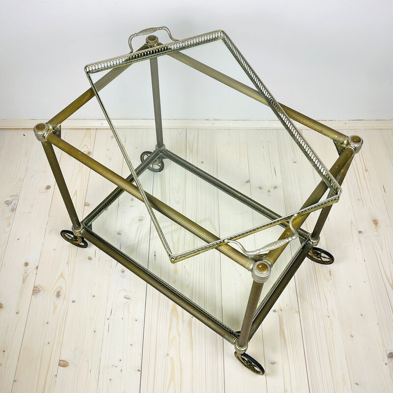 Vintage serving bar trolley, Italy 1950s