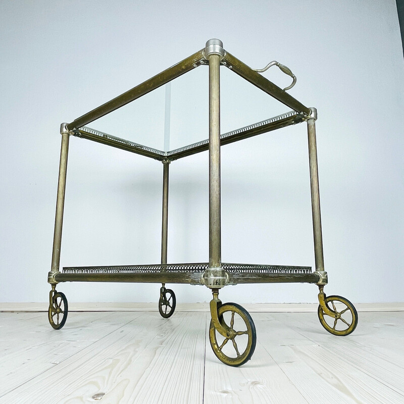 Vintage serving bar trolley, Italy 1950s