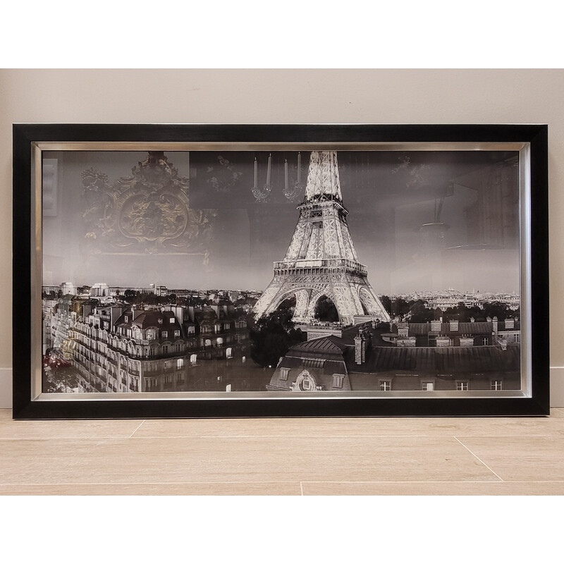 Vintage photograph Eiffel Tower Paris by Roche Bobois, France