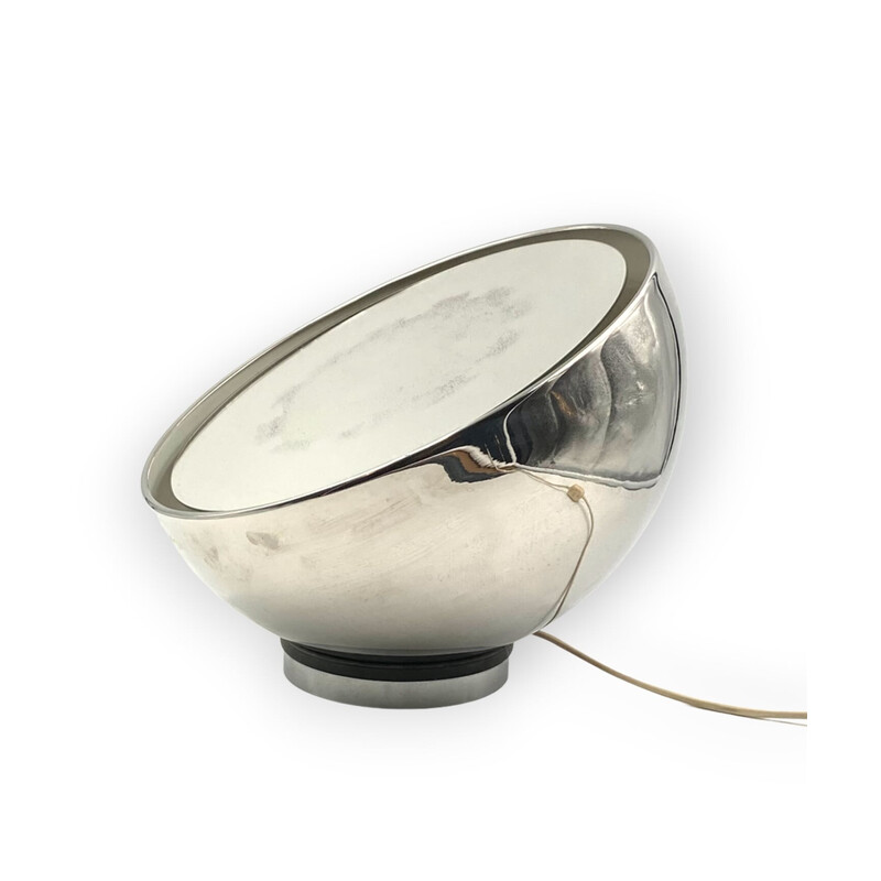 Lâmpada de mesa esférica Vintage mirror spherical Lamp, Itália 1970s