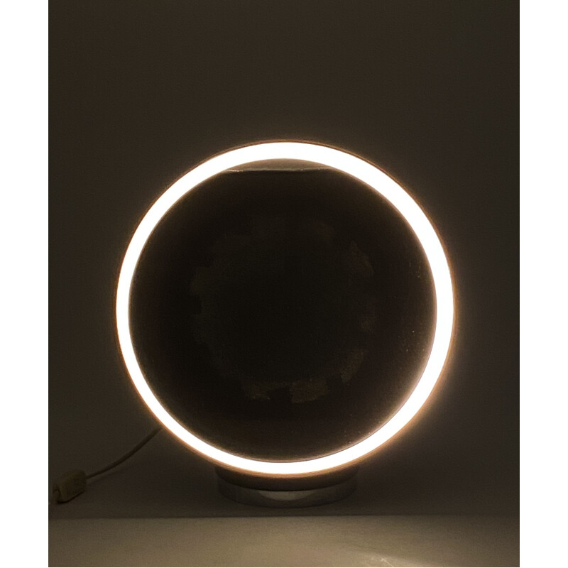 Lâmpada de mesa esférica Vintage mirror spherical Lamp, Itália 1970s