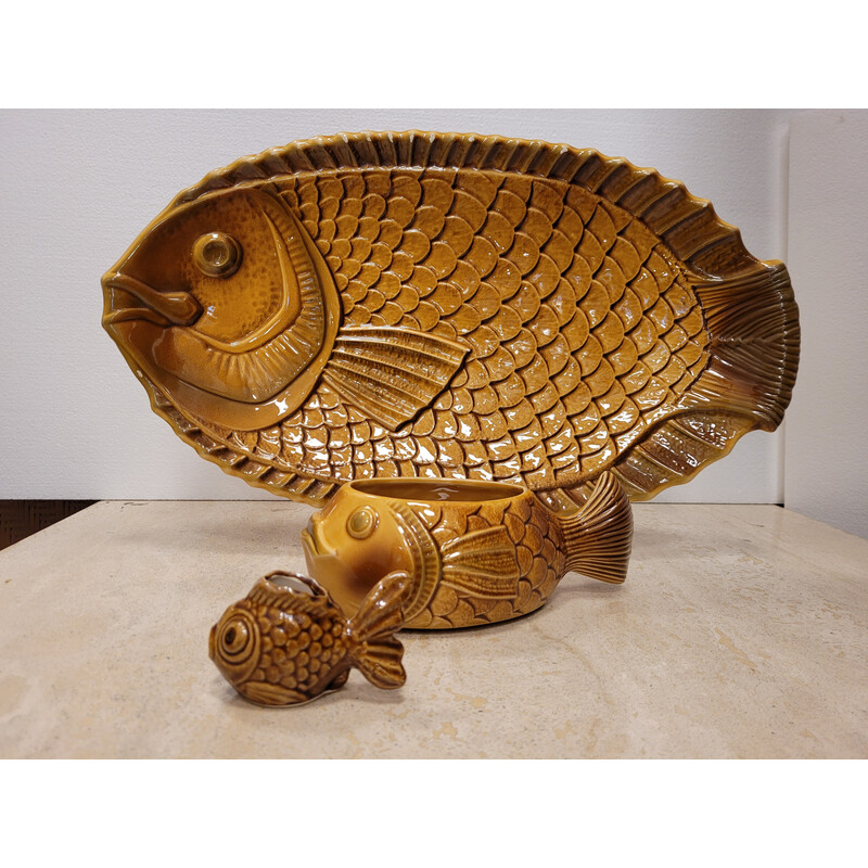 Set da pranzo vintage in ceramica "Bream", Francia