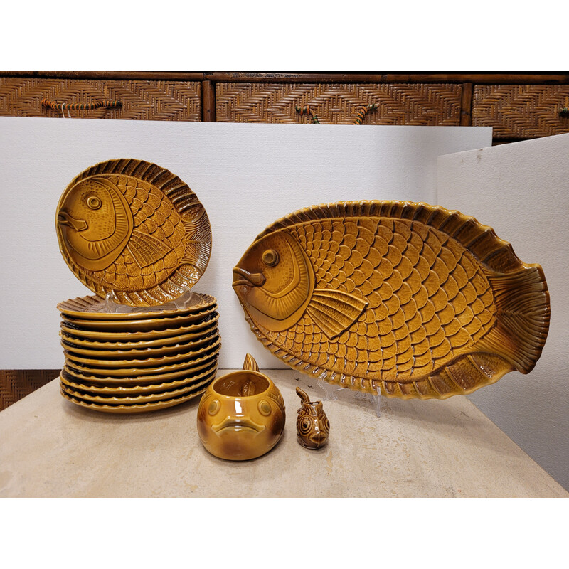 Set da pranzo vintage in ceramica "Bream", Francia