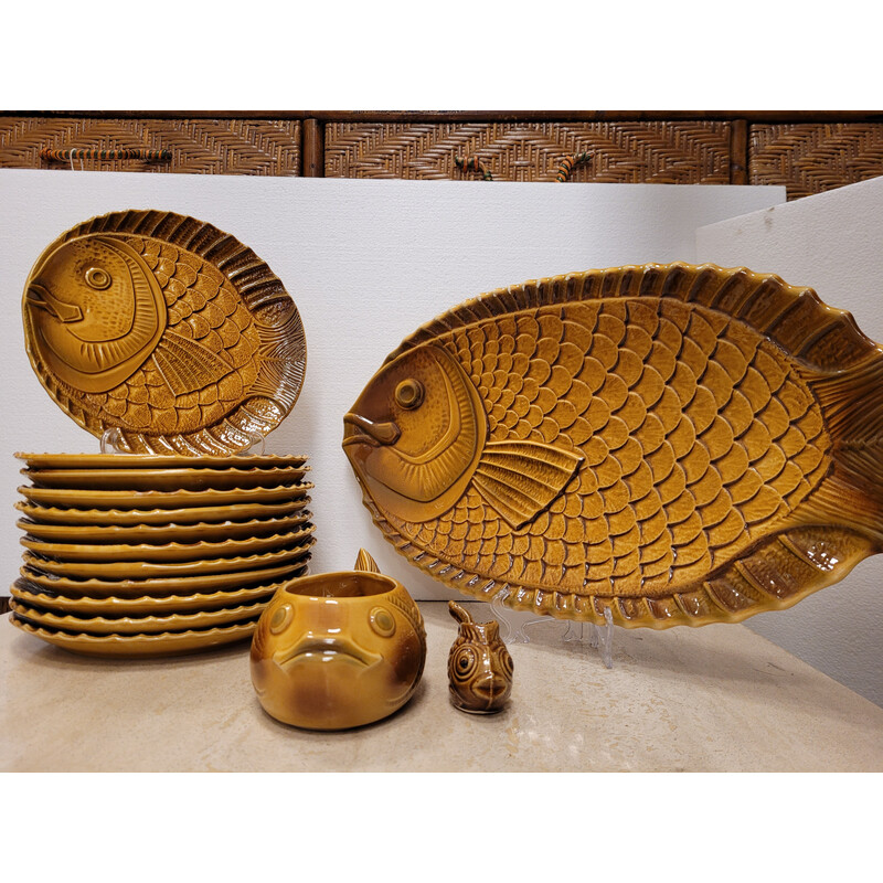 Set da pranzo vintage in ceramica "Bream", Francia