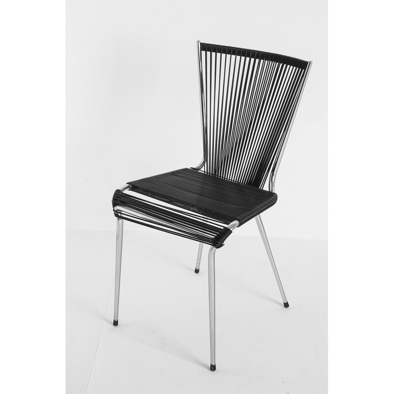 Ensemble de 4 chaises vintage d'André Monpoix, France 1960