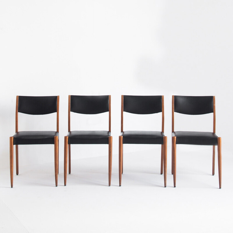 Set of 4 vintage chairs, France 1960