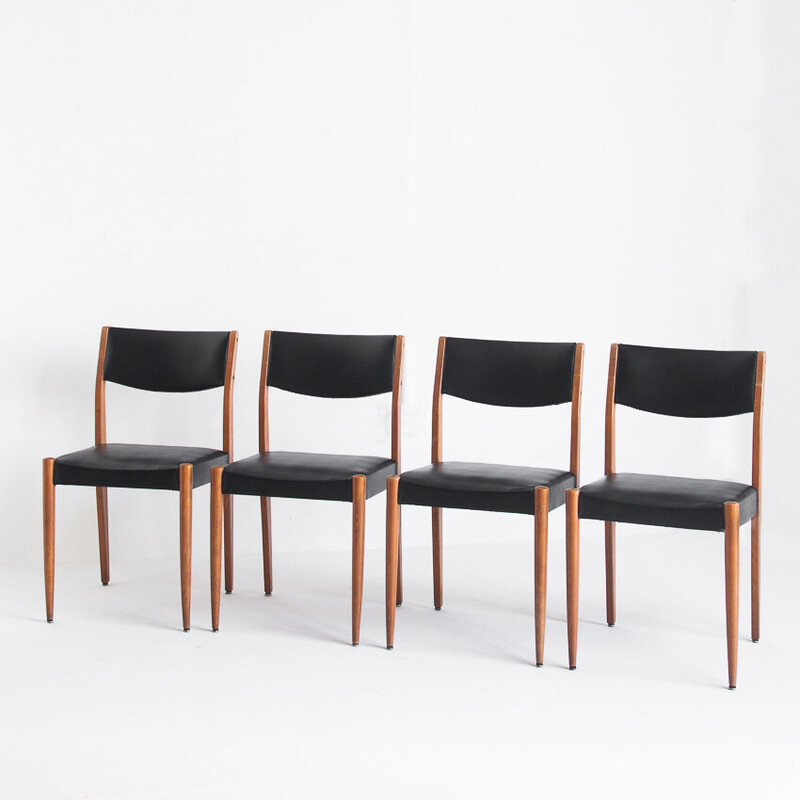 Set of 4 vintage chairs, France 1960