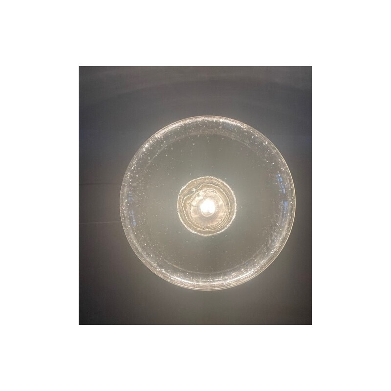 Vintage "Ufo" glas en chroom hanglamp van Kamenicky Senov voor Efc