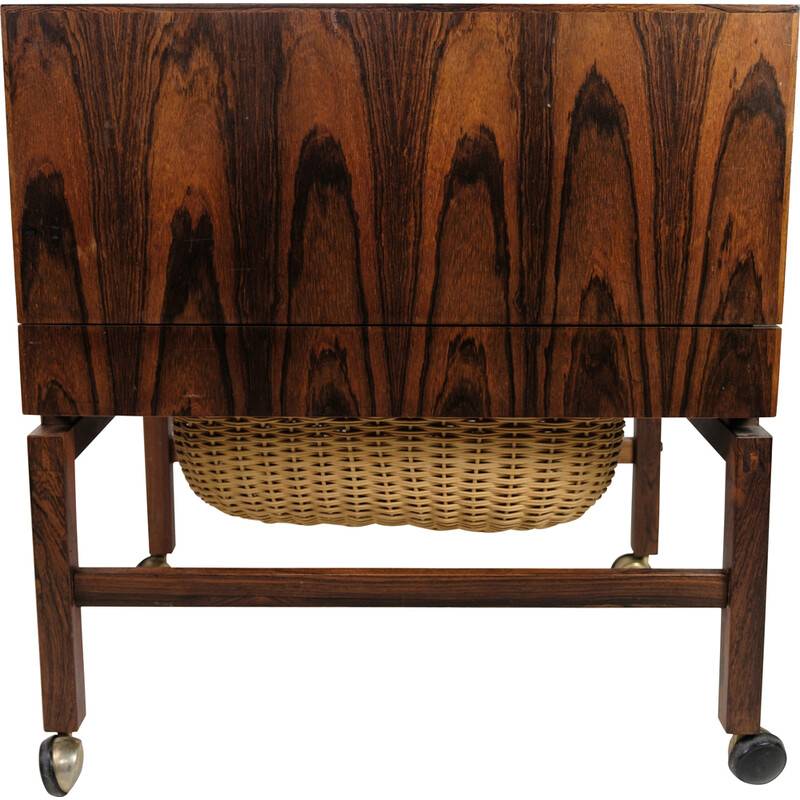 Mesa de costura Vintage Rosewood, Dinamarca Anos 60