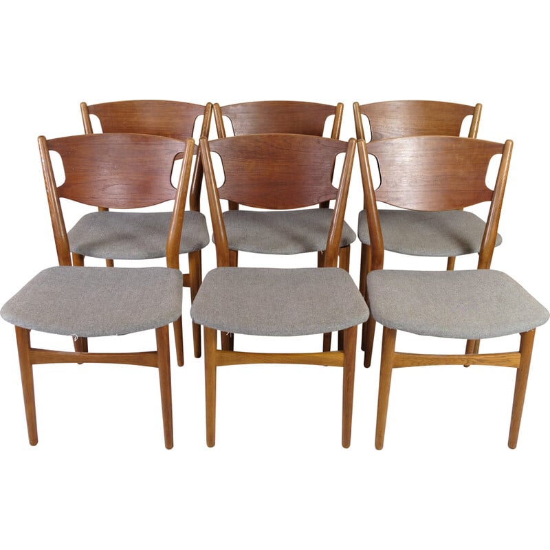 Set of 6 vintage "Model 42A" chairs by Helge Sibast, 1953