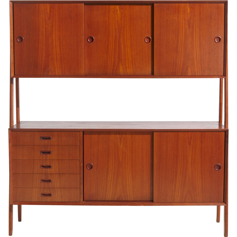 Danish vintage model 3 teak double sideboard by Gunni Omann for Oman Junn Møbelfabrik