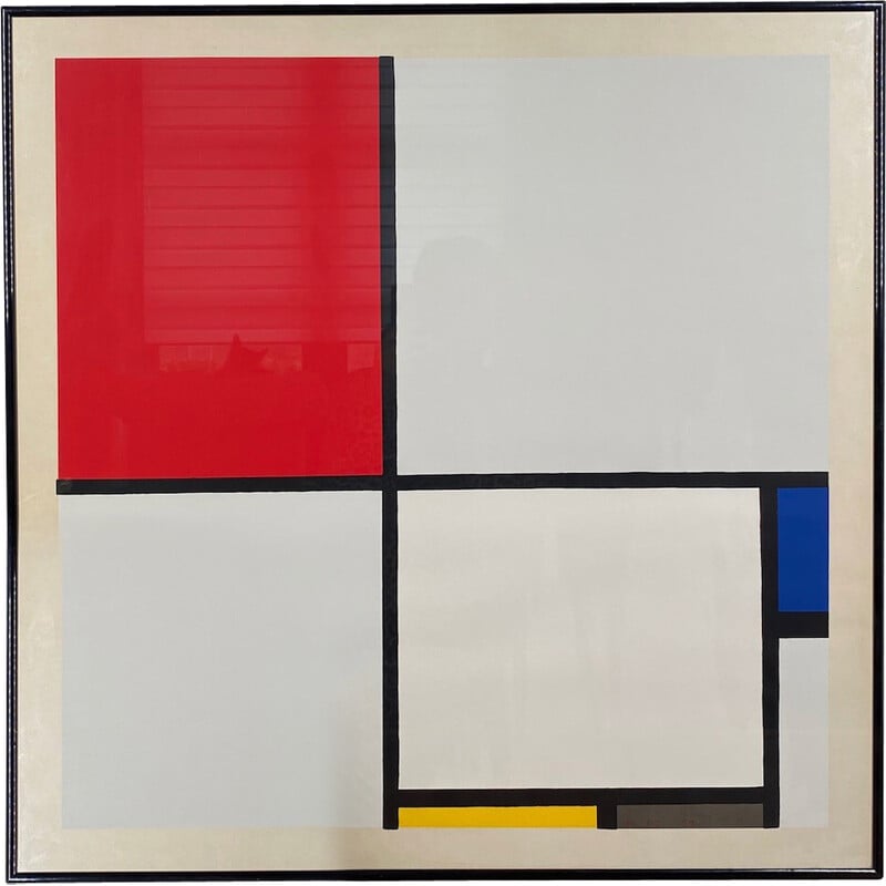 Vintage Mondriaan zeefdruk, 1983