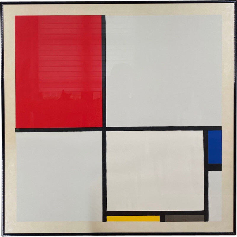 Vintage Mondrian serigraph, 1983