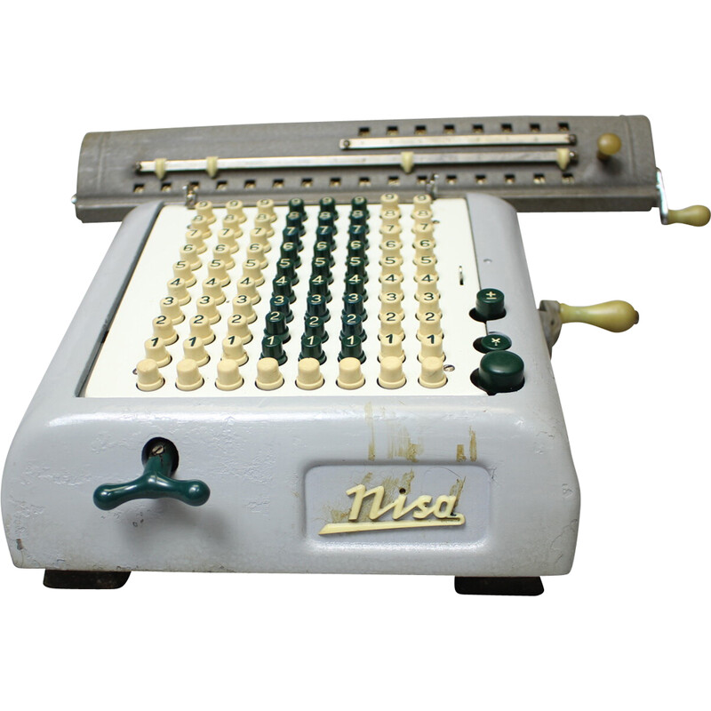 Calculateur vintage Nisa, Tchécoslovaquie 1958