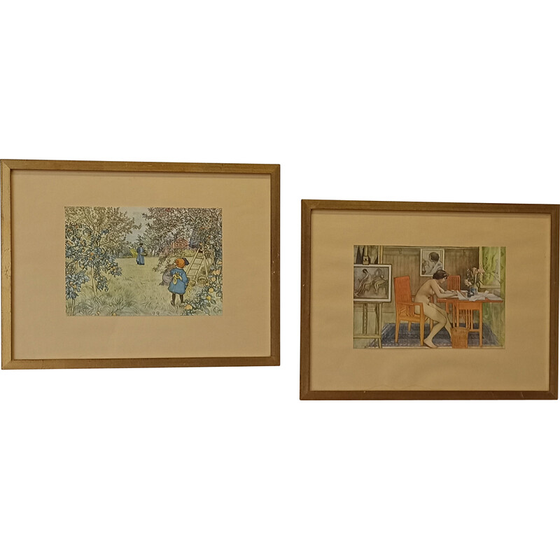 Pair of vintage lithographs