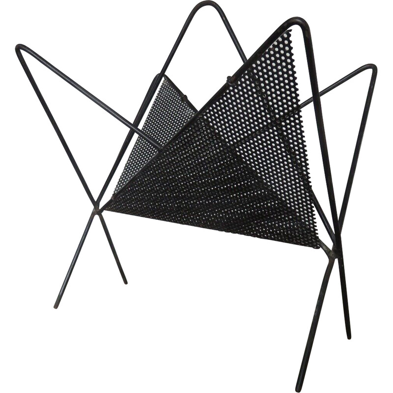 Vintage "butterfly" magazine rack by Mathieu Mategot, France 1950