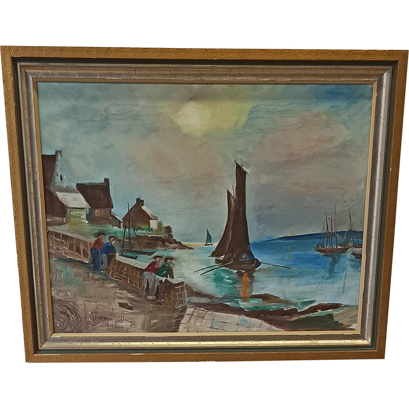 Vintage seascape painting