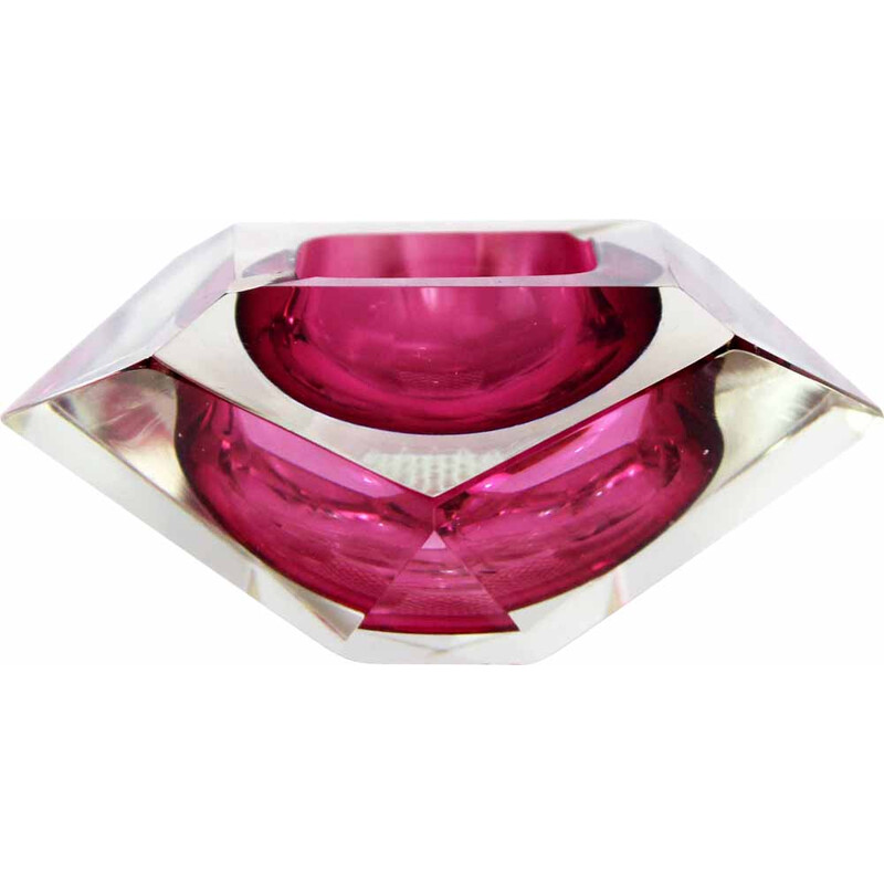 Diamond ashtray in Murano glass by Seguso, 1960