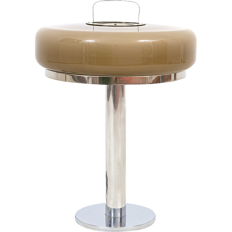 Vintage acrylic and metal table lamp, 1960s