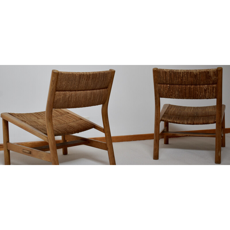 Pair of vintage "Week-end" armchairs by Pierre Gautier Delaye for Vergnères, 1955