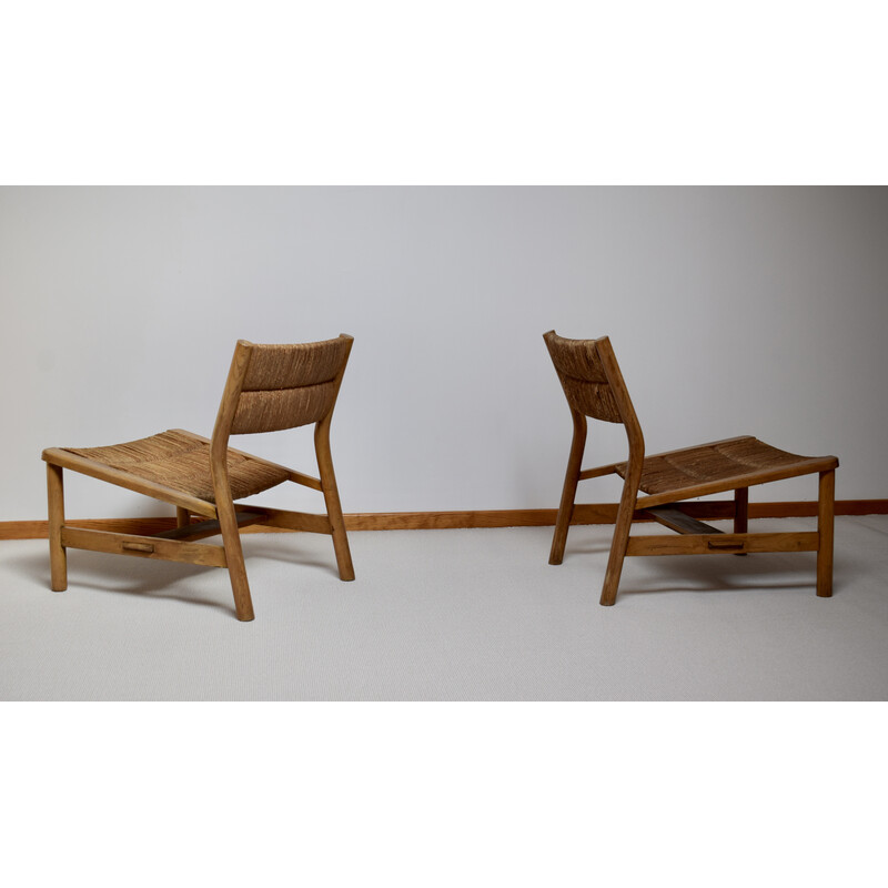 Pair of vintage "Week-end" armchairs by Pierre Gautier Delaye for Vergnères, 1955