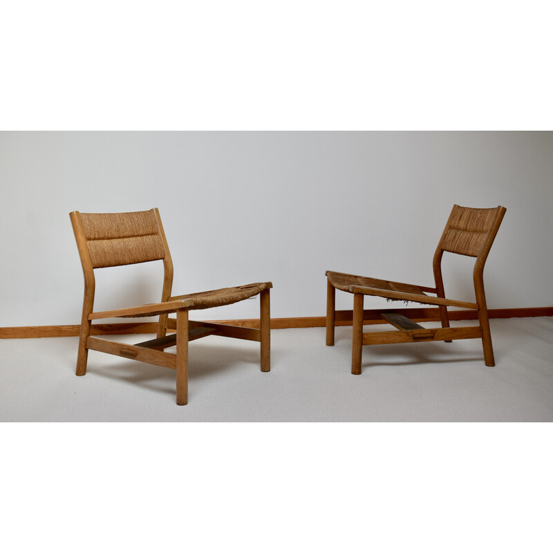 Pair of vintage "Week-end" armchairs by Pierre Gautier Delaye for Vergnères, 1955