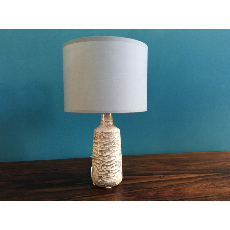 Mid-century Danish ceramic table lamp with craquelure glaze - 1960s