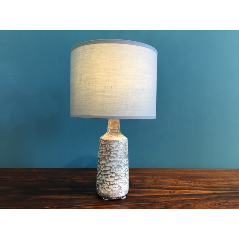 Mid-century Danish ceramic table lamp with craquelure glaze - 1960s