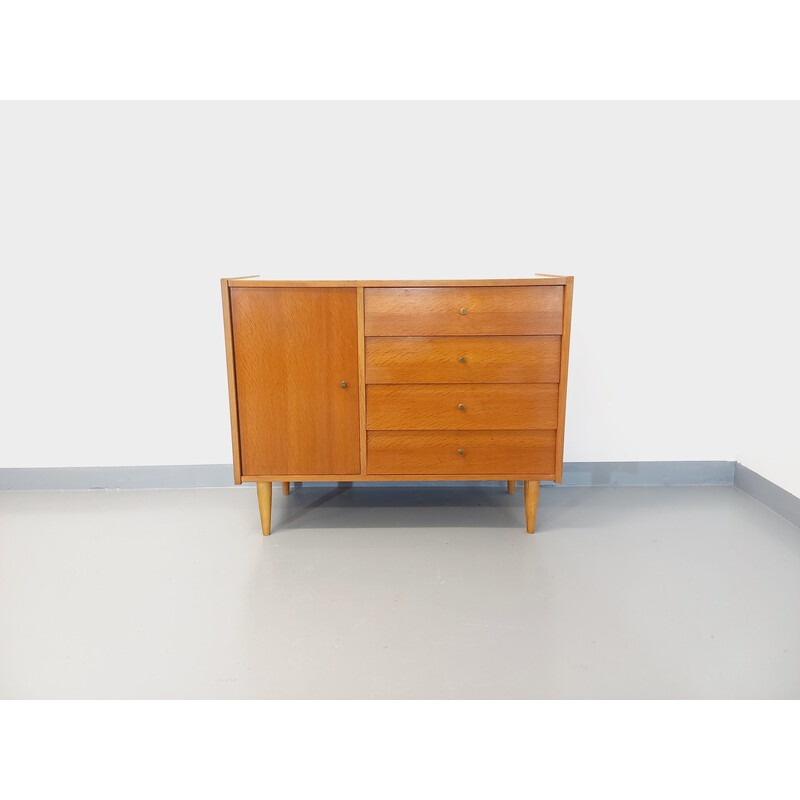 Armário de armazenagem em madeira Vintage, 1950-1960