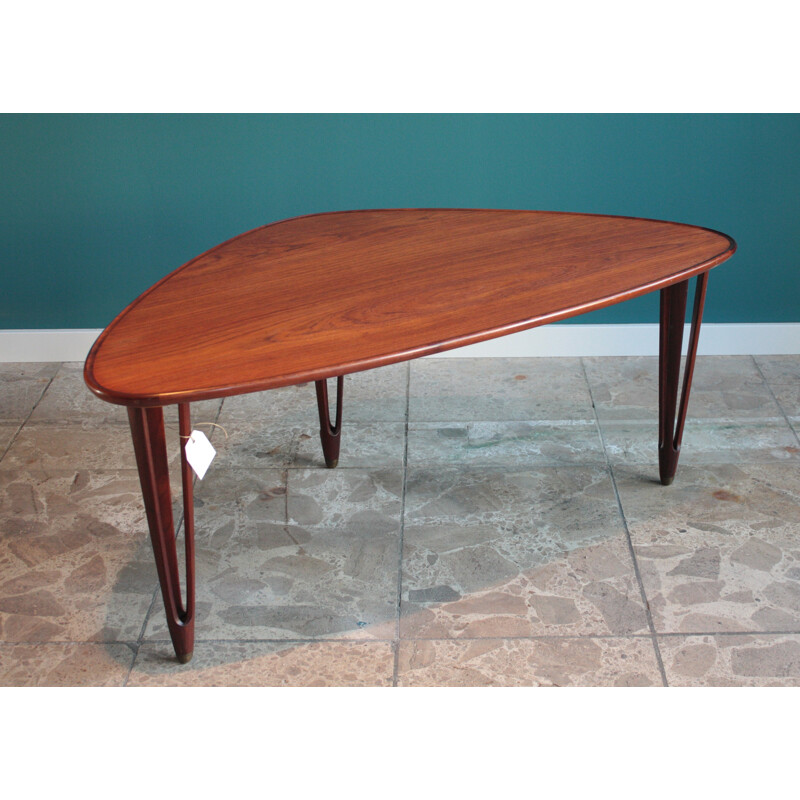 Teak Tripod Coffee Table from BC Mobler - 1950s