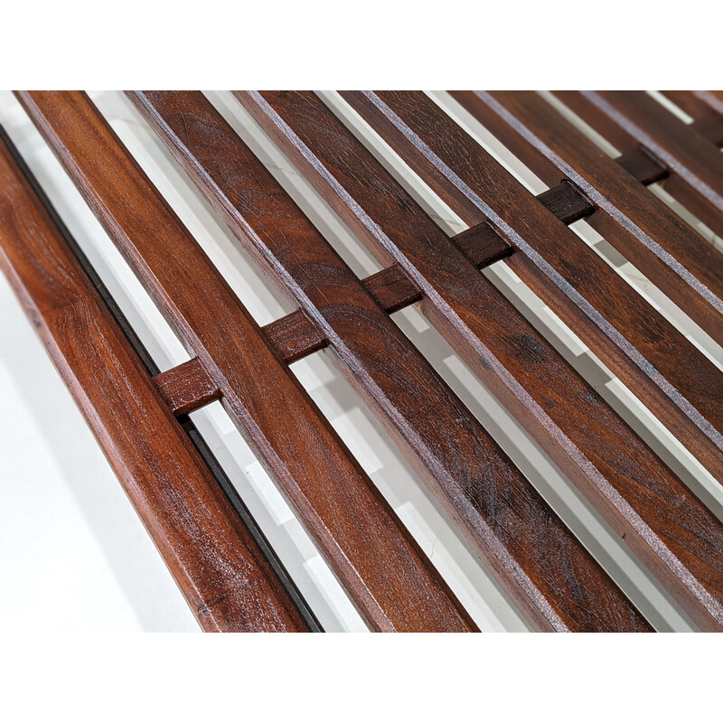 Vintage Cansado bench in mahogany by Charlotte Perriand for Steph Simon, 1960s